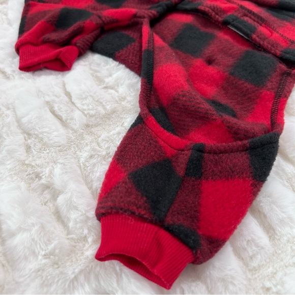 PetRageUs Red Check Fleece Dog Pajamas - Picture 8 of 9
